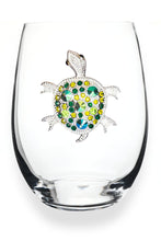 Load image into Gallery viewer, Turtle Diamond Stemless Wine Glass
