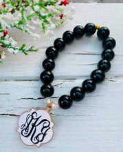 Load image into Gallery viewer, Monogrammed Quatrefoil Beaded Bracelet | All Sale Final