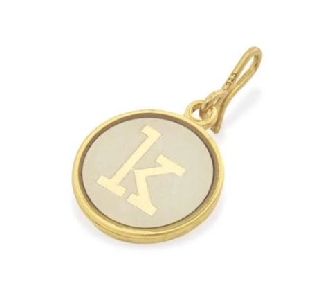 Alex and Ani Initial K Chain Station Charm Gold