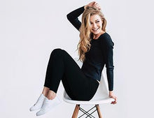 Load image into Gallery viewer, Fleece Lined Leggings by Britt's Knits Black