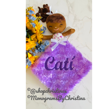 Load image into Gallery viewer, Baby Doll Mini Blankie | Lovey Purple Personalized | FREE Shipping | All Sales Final