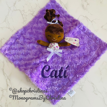 Load image into Gallery viewer, Baby Doll Mini Blankie | Lovey Purple Personalized | FREE Shipping | All Sales Final