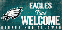 Load image into Gallery viewer, Philadelphia Eagles Fans Welcome Sign
