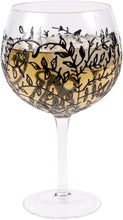 Load image into Gallery viewer, Cheers To Friends Wine Glass with Black Vines Decor (All Sales Final)
