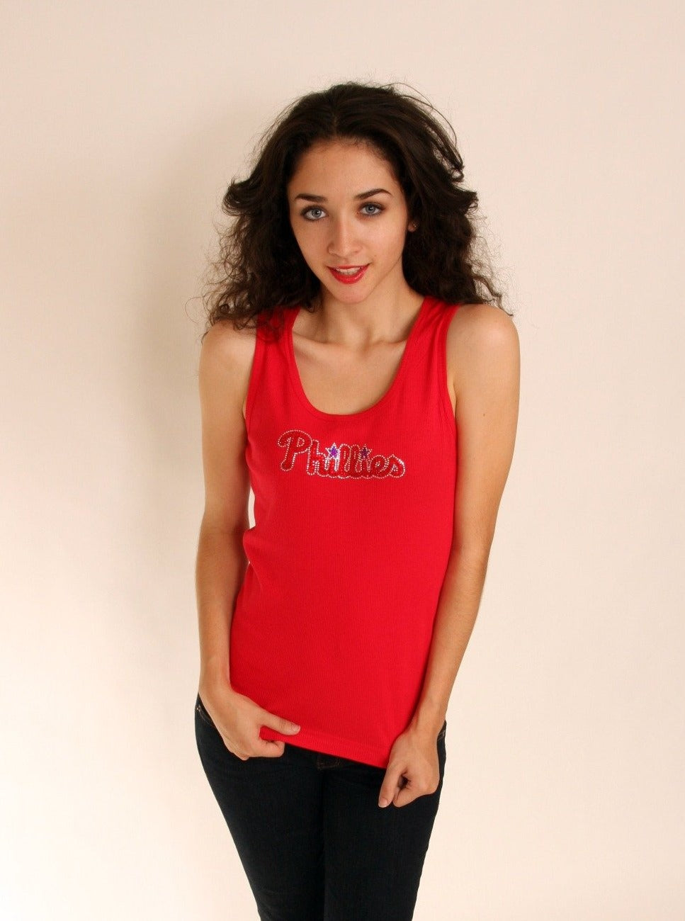 Philadelphia Phillies MLB Womens Burn Out Sleeveless Top