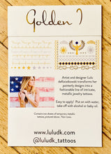 Load image into Gallery viewer, LuluDK Golden I Temp Jewelry Tattoos