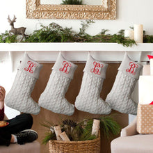 Load image into Gallery viewer, Grey Cable Knit Stocking