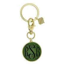 Load image into Gallery viewer, Monogrammed Key Ring Green
