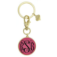 Load image into Gallery viewer, Monogrammed Key Ring Pink
