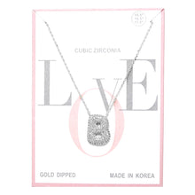 Load image into Gallery viewer, Love Cubic Zirconia Pave Initial Necklace Silver (Free Shipping)
