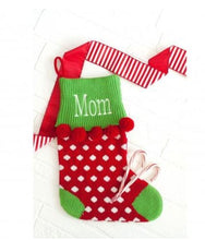 Load image into Gallery viewer, Red Dot Pom-Pom Knit Stocking