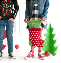 Load image into Gallery viewer, Red Dot Pom-Pom Knit Stocking