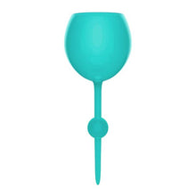 Load image into Gallery viewer, The Beach Glass Teal Tides Floating Wine Glass Personalized
