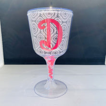 Load image into Gallery viewer, Personalized Acrylic Wine Goblet Initial D
