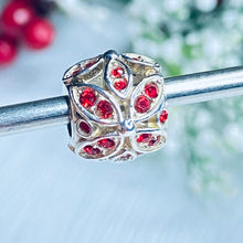 Load image into Gallery viewer, Chamilia Floral Accents Moonlight Light Siam Charm #2025-1637 (Free Shipping)