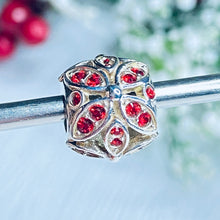 Load image into Gallery viewer, Chamilia Floral Accents Moonlight Light Siam Charm #2025-1637 (Free Shipping)