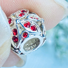 Load image into Gallery viewer, Chamilia Floral Accents Moonlight Light Siam Charm #2025-1637 (Free Shipping)