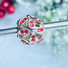 Load image into Gallery viewer, Chamilia Floral Accents Moonlight Light Siam Charm #2025-1637 (Free Shipping)