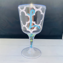 Load image into Gallery viewer, Personalized Acrylic Wine Goblet Initial L
