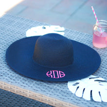 Load image into Gallery viewer, Viv & Lou Adult Monogrammable Sun Hat Navy