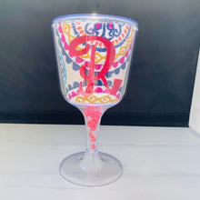 Load image into Gallery viewer, Personalized Acrylic Wine Goblet Initial R
