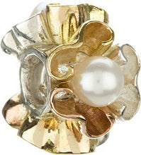 Load image into Gallery viewer, Chamilia Pearl Petals Mixed 14K Gold &amp; Sterling Silver Charm

