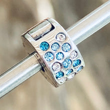 Load image into Gallery viewer, Chamilia Glimmer Lock Blue &amp; Clear Swarovski
