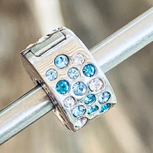 Load image into Gallery viewer, Chamilia Glimmer Lock Blue &amp; Clear Swarovski

