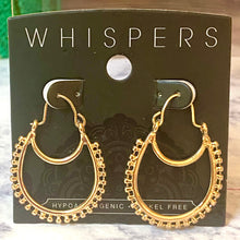 Load image into Gallery viewer, Whispers Gold Hoop with Ball Latch Dangle Earrings (Free Shipping)
