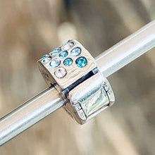 Load image into Gallery viewer, Chamilia Glimmer Lock Blue &amp; Clear Swarovski
