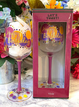 Load image into Gallery viewer, Happy Birthday Wine Glass with Box
