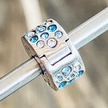 Load image into Gallery viewer, Chamilia Glimmer Lock Blue &amp; Clear Swarovski
