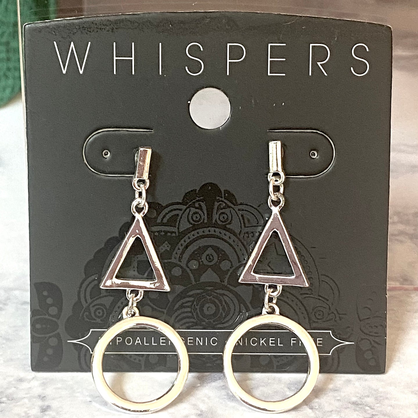 Whispers Silver Multi Shape Dangle Earrings (Free Shipping)