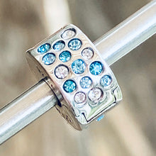 Load image into Gallery viewer, Chamilia Glimmer Lock Blue &amp; Clear Swarovski

