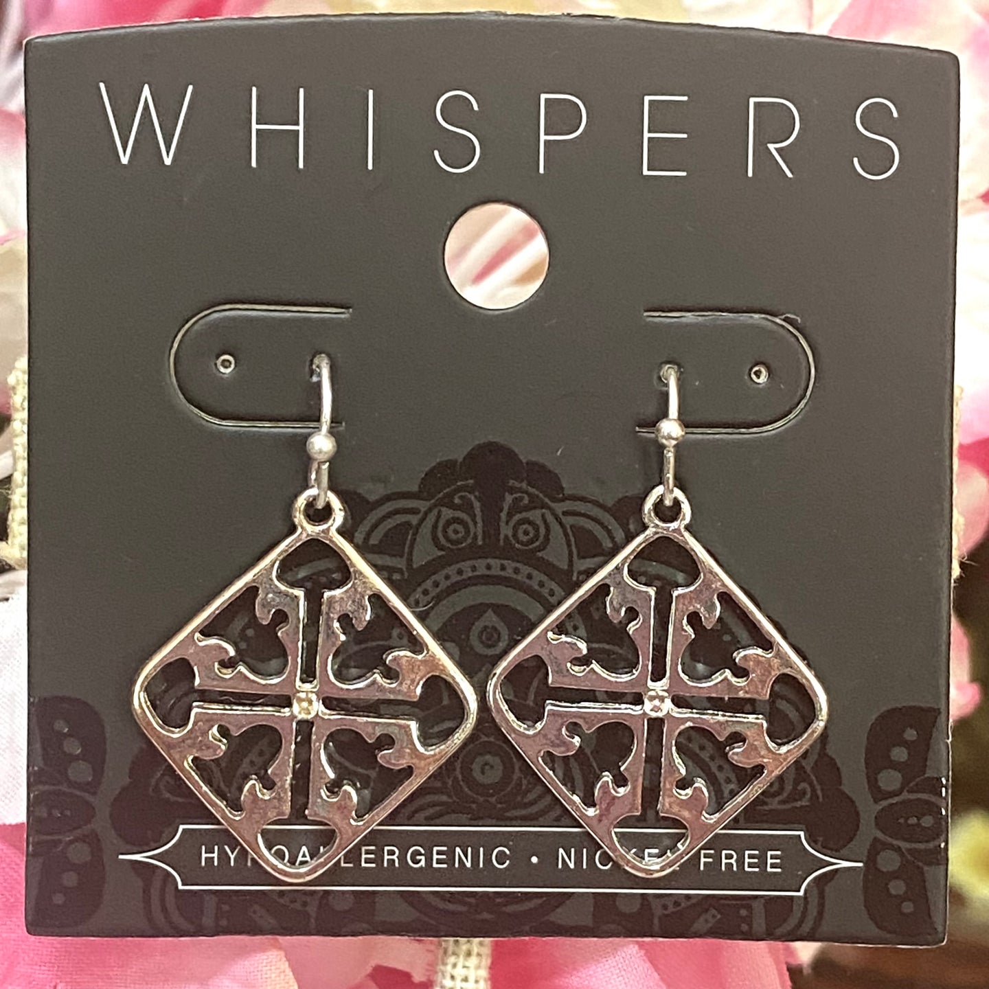 Whispers Silver Celtic Dangle Earrings (Free Shipping)