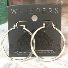 Load image into Gallery viewer, Whispers Silver Wavy Hoop Earrings (Free Shipping)
