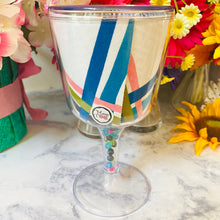 Load image into Gallery viewer, Personalized Acrylic Wine Goblet Initial A
