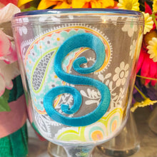 Load image into Gallery viewer, Personalized Acrylic Wine Goblet Initial S
