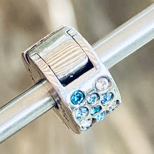 Load image into Gallery viewer, Chamilia Glimmer Lock Blue &amp; Clear Swarovski
