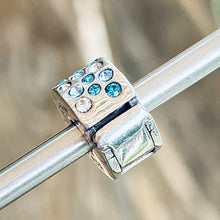 Load image into Gallery viewer, Chamilia Glimmer Lock Blue &amp; Clear Swarovski
