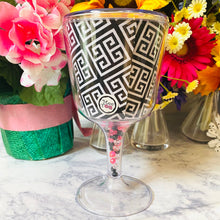 Load image into Gallery viewer, Personalized Acrylic Wine Goblet Initial R
