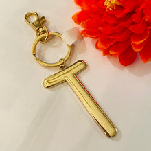 Load image into Gallery viewer, Safari Leopard Print Initial Keychain Key Ring Initial T | FREE Shipping | All Sales Final
