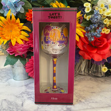 Load image into Gallery viewer, Happy Birthday Wine Glass with Box
