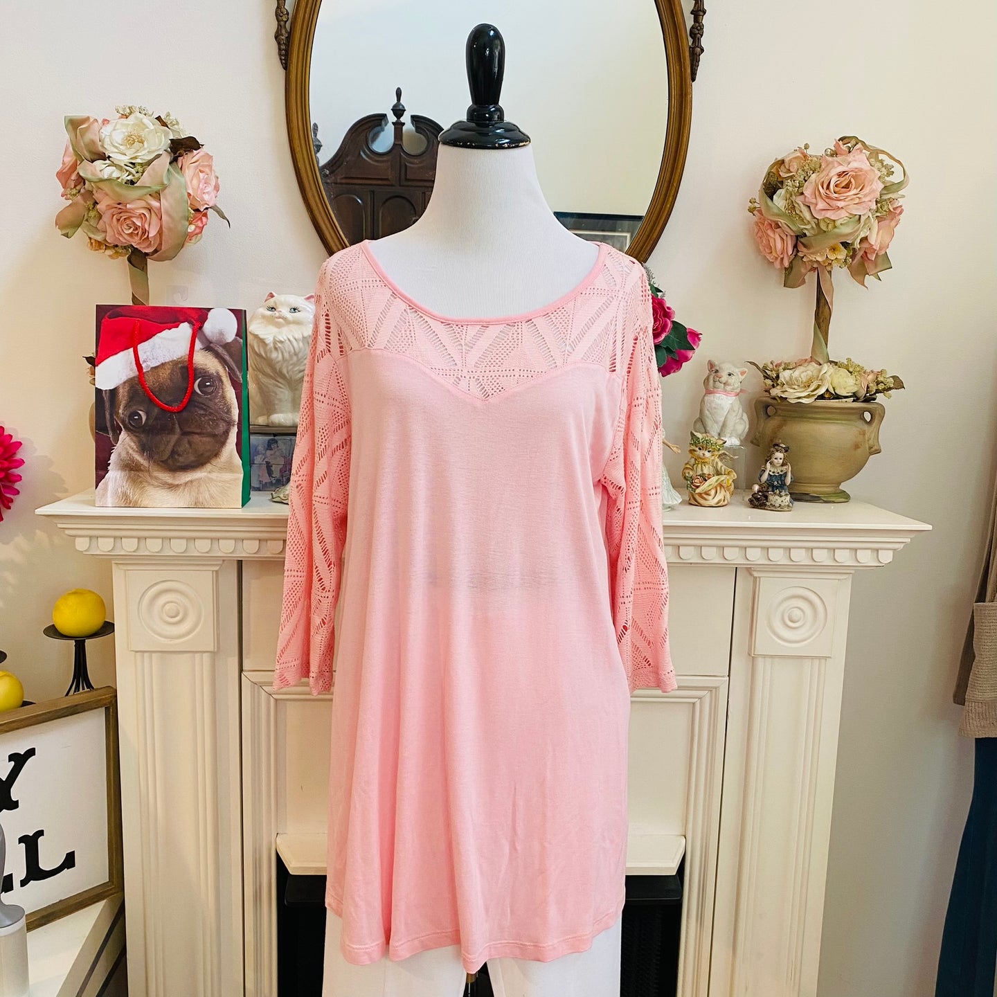 Simply Noelle Getting Ziggy With It Top in Peach