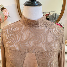 Load image into Gallery viewer, Simply Noelle FF Lace Overlay Top Tan

