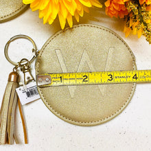 Load image into Gallery viewer, Embossed Initial Coin Purse Key Ring Letter &quot;W&quot; by Ganz (FREE Shipping)
