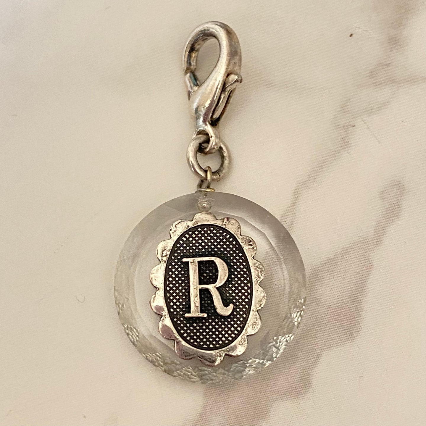 John Wind R-Petite Silver Clear Crystal Enhancer Charm
