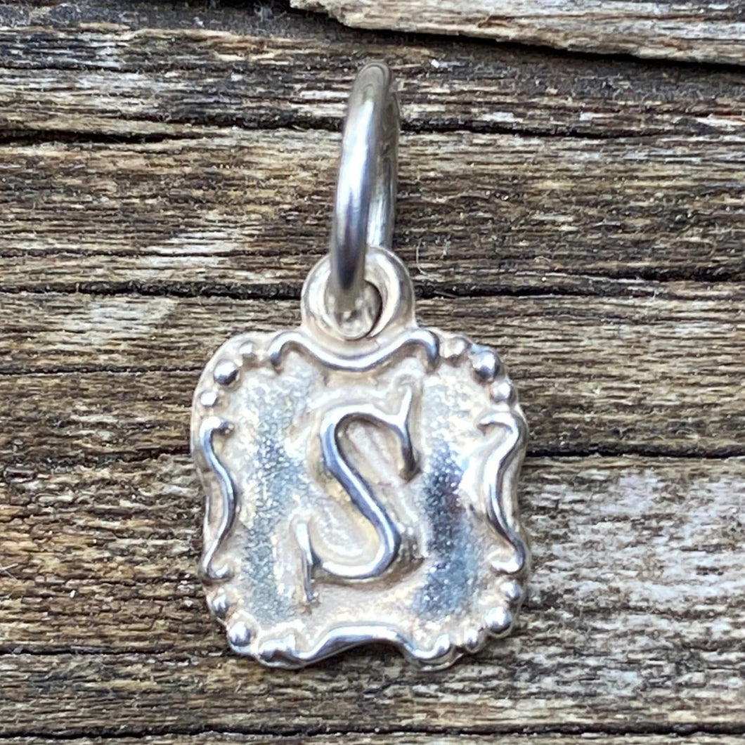 Waxing Poetic Crest Insignia Charm Letter S | FREE Shipping | All Sales Final