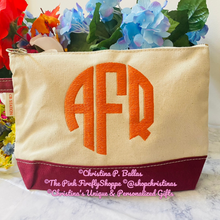 Load image into Gallery viewer, Monogrammed Canvas Cosmetic Bags
