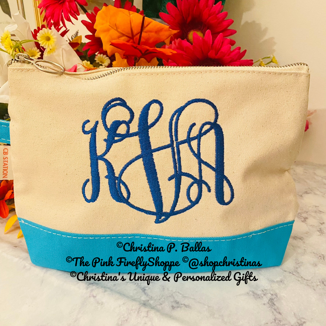 Personalized Canvas Cosmetic Case | FREE Shipping | All Sales Final